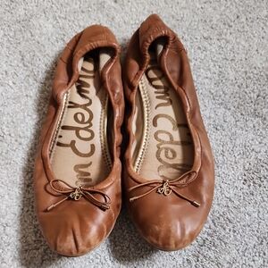Sam Edelman Women's Brown Leather Felicia Ballet Flats Size 8